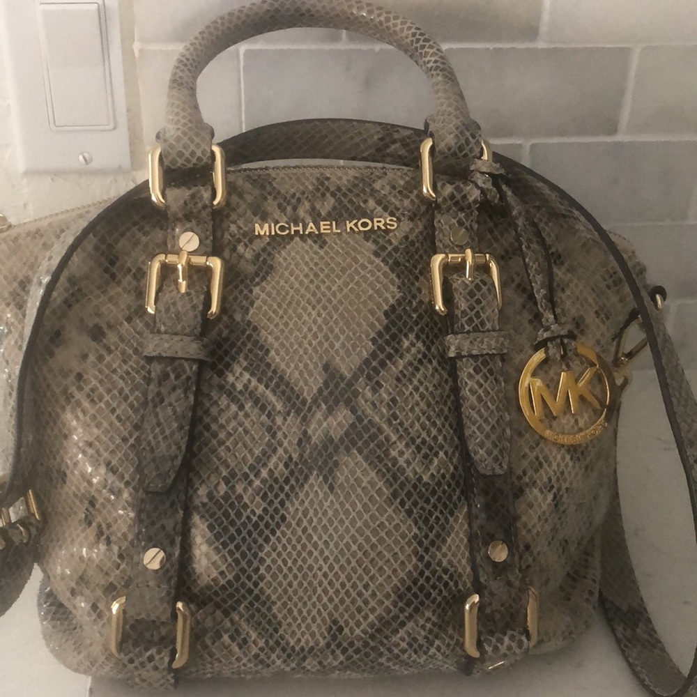 Michael by Michael Kors snakeskin tote/crossbody bag